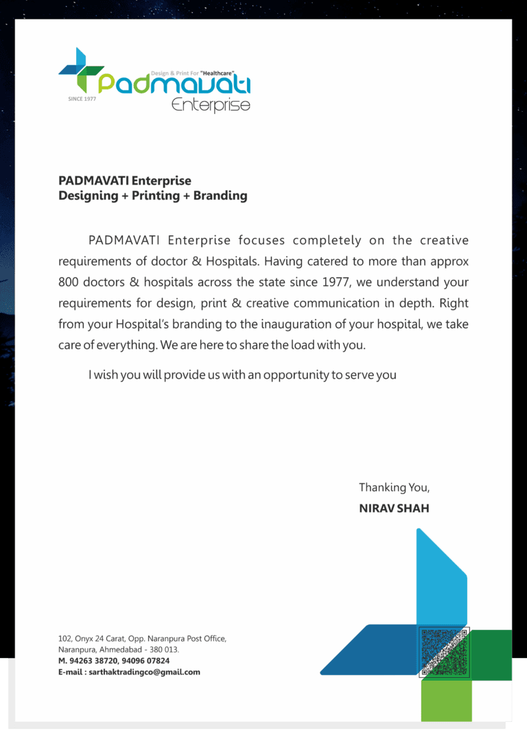Envelopes designed and printed by Padmavati Enterprise for Chirayu Hospital